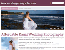Tablet Screenshot of kauaiweddingphotographers.com